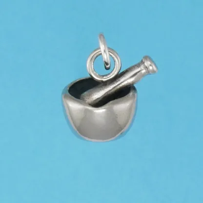 Microsculptures 0917 Mortor & Pestle Silver Charm