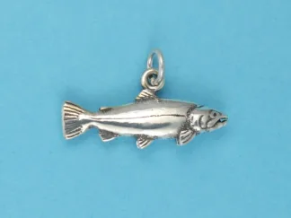 Microsculptures 0921 Rainbow Trout Silver Charm