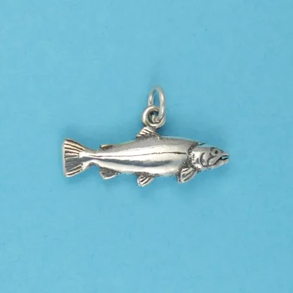 Microsculptures 0921 Rainbow Trout Silver Charm