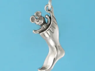 Microsculptures 0922 Christmas Stocking Silver Charm