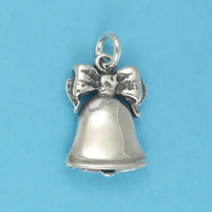 Microsculptures 0923 Christmas Bell Silver Charm