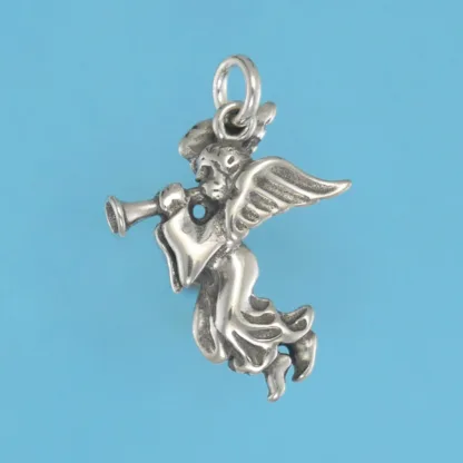 Microsculptures 0924 Angel Flying Silver Charm