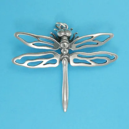 Microsculptures 0925 Dragonfly Silver Pendant