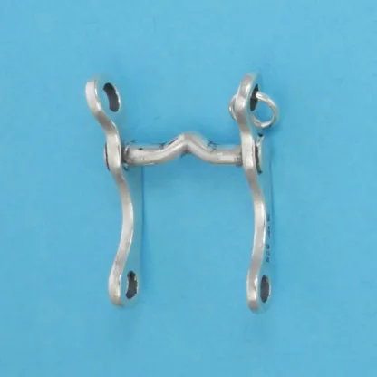 Microsculptures 0926 Western Curb Bit Silver Charm