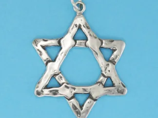 Microsculptures 0093 Hammered Star Silver Pendant