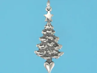 Microsculptures 0933 Christmas Tree Silver Charm