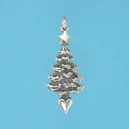 Microsculptures 0933 Christmas Tree Silver Charm