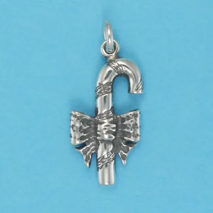 Microsculptures 0934 Candy Cane Silver Charm