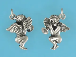 Microsculptures 0936 Cherub Silver Charm