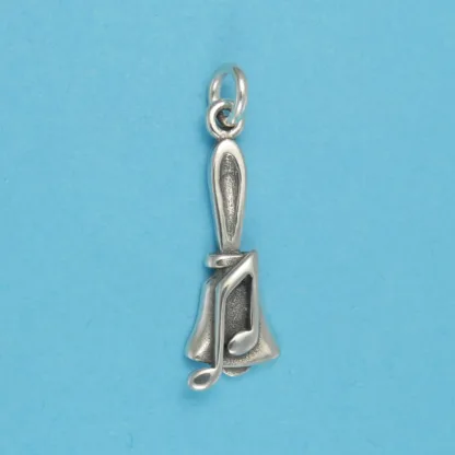 Microsculptures 0938 Bell with Note Silver Charm