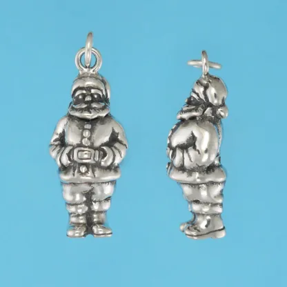 Microsculptures 0951 Santa Claus Silver Charm