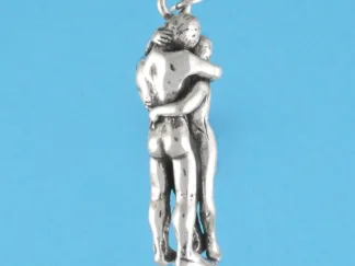 Microsculptures 0096 Lovers Silver Pendant
