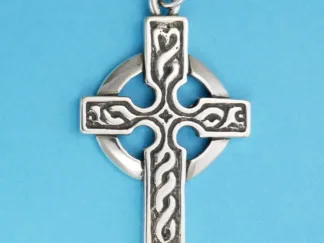 Microsculptures 0965 Detailed Celtic Cross Silver Pendant