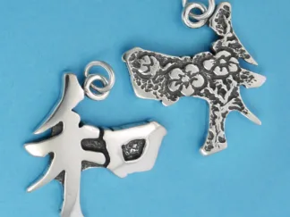 Microsculptures 0997 Ho Kanji Silver Pendant