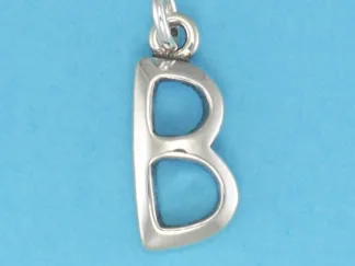 Microsculptures B Letter-B Silver Charm