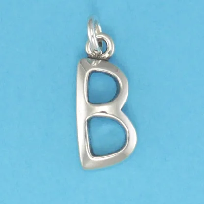 Microsculptures B Letter-B Silver Charm
