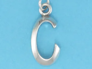 Microsculptures C Letter-C Silver Charm