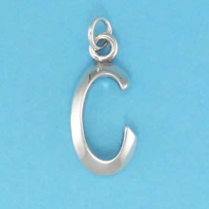 Microsculptures C Letter-C Silver Charm