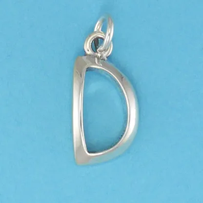 Microsculptures D Letter-D Silver Charm