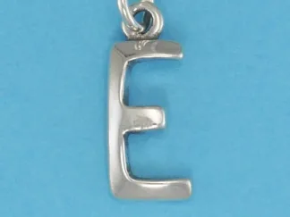 Microsculptures E Letter-E Silver Charm