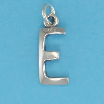 Microsculptures E Letter-E Silver Charm