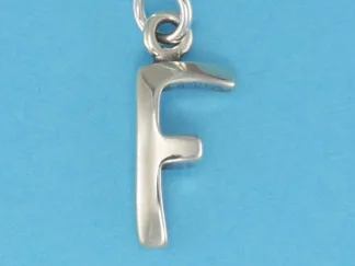 Microsculptures F Letter-F Silver Charm
