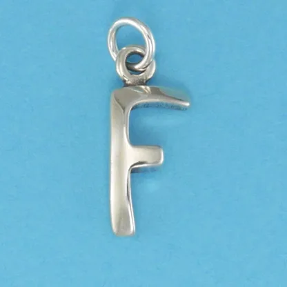 Microsculptures F Letter-F Silver Charm