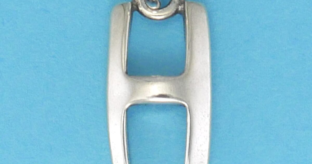 Microsculptures LTR-H Letter-H Silver Charm - Made In The Americas