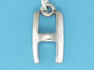Microsculptures H Letter-H Silver Charm