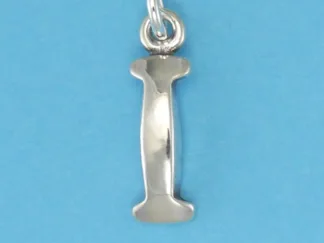 Microsculptures I Letter-I Silver Charm