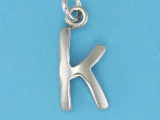 Microsculptures K Letter-K Silver Charm