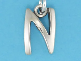 Microsculptures N Letter-N Silver Charm