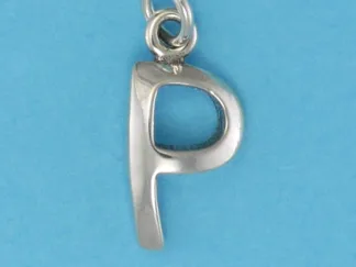 Microsculptures P Letter-P Silver Charm