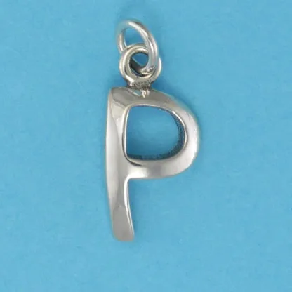 Microsculptures P Letter-P Silver Charm