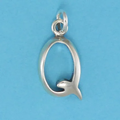 Microsculptures Q Letter-Q Silver Charm