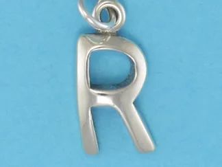 Microsculptures R Letter-R Silver Charm