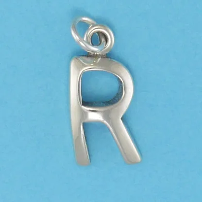 Microsculptures R Letter-R Silver Charm