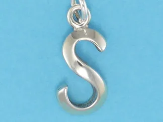 Microsculptures S Letter-S Silver Charm