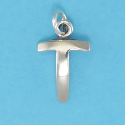 Microsculptures T Letter-T Silver Charm