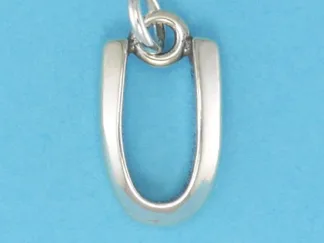 Microsculptures U Letter-U Silver Charm