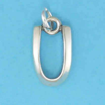 Microsculptures U Letter-U Silver Charm