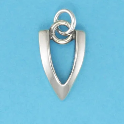 Microsculptures V Letter-V Silver Charm