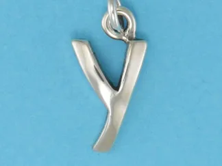 Microsculptures Y Letter-Y Silver Charm