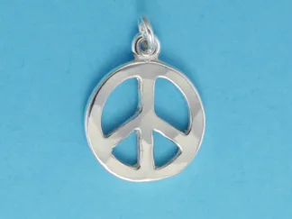 Microsculptures 1025 Peace Sign Silver Charm-Small