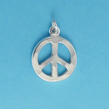 Microsculptures 1025 Peace Sign Silver Charm-Small