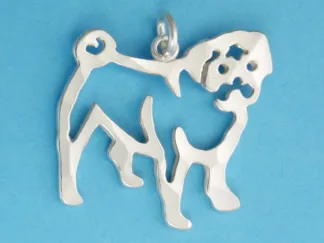 Microsculptures 1035 Pug Silver Charm