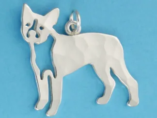 Microsculptures 1037 Boston Terrier Silver Charm