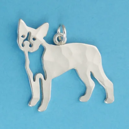 Microsculptures 1037 Boston Terrier Silver Charm