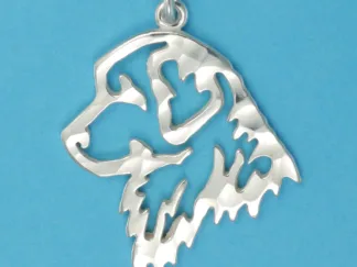 Microsculptures 1041 Golden Retriever Head Silver Charm