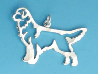 Microsculptures 1043 Stacking Golden Retriever Silver Pendant
